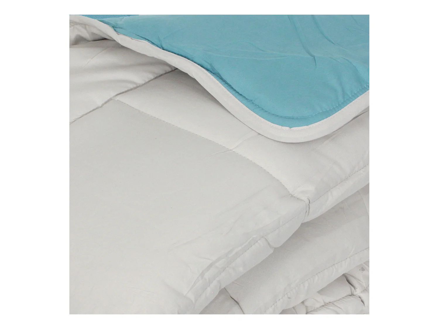 Couette été 140x200 cm COCOON BICOLORE Lac/Galet garnissage fibre polyester 200 g/m2