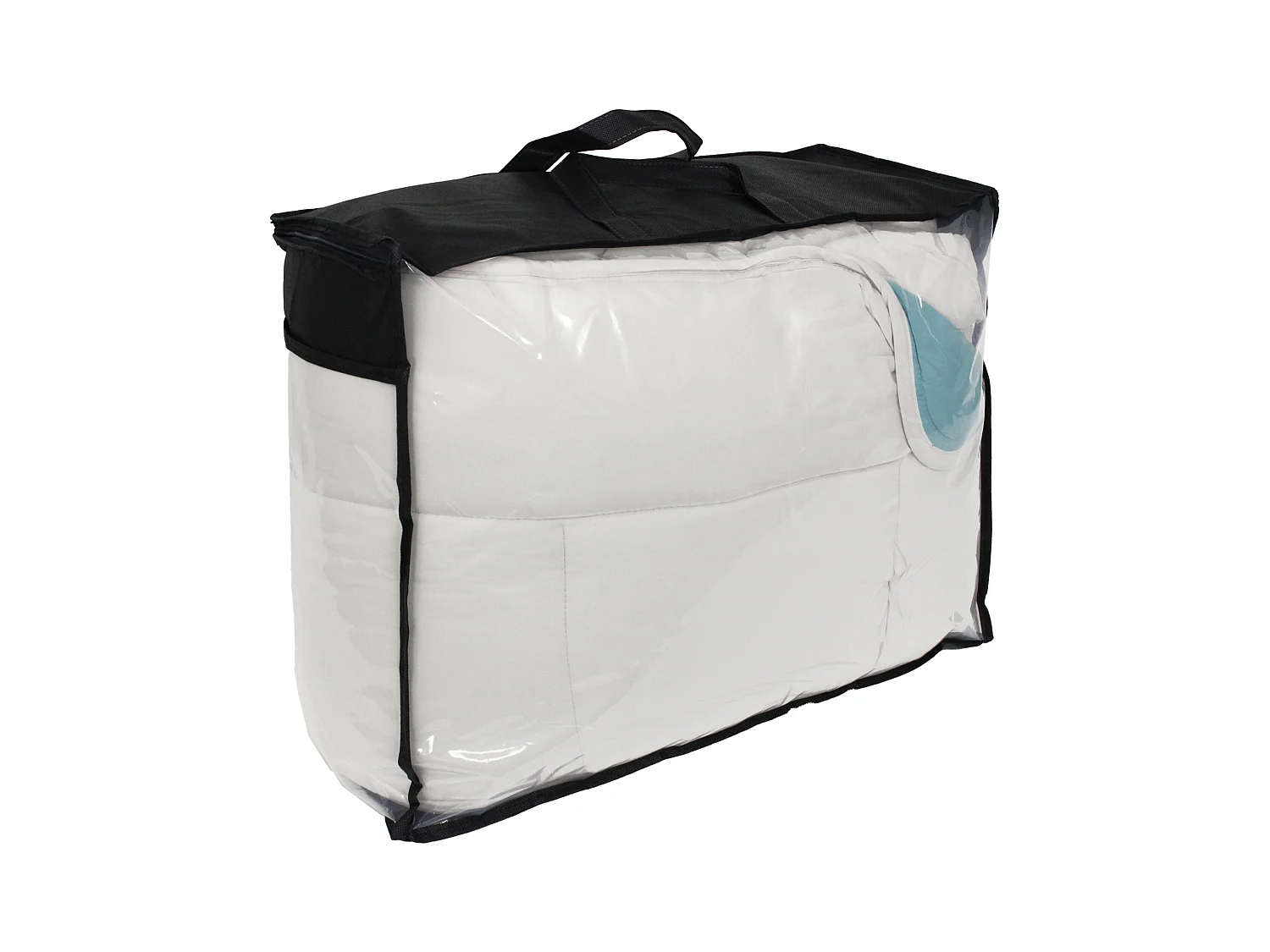 Couette été 140x200 cm COCOON BICOLORE Lac/Galet garnissage fibre polyester 200 g/m2