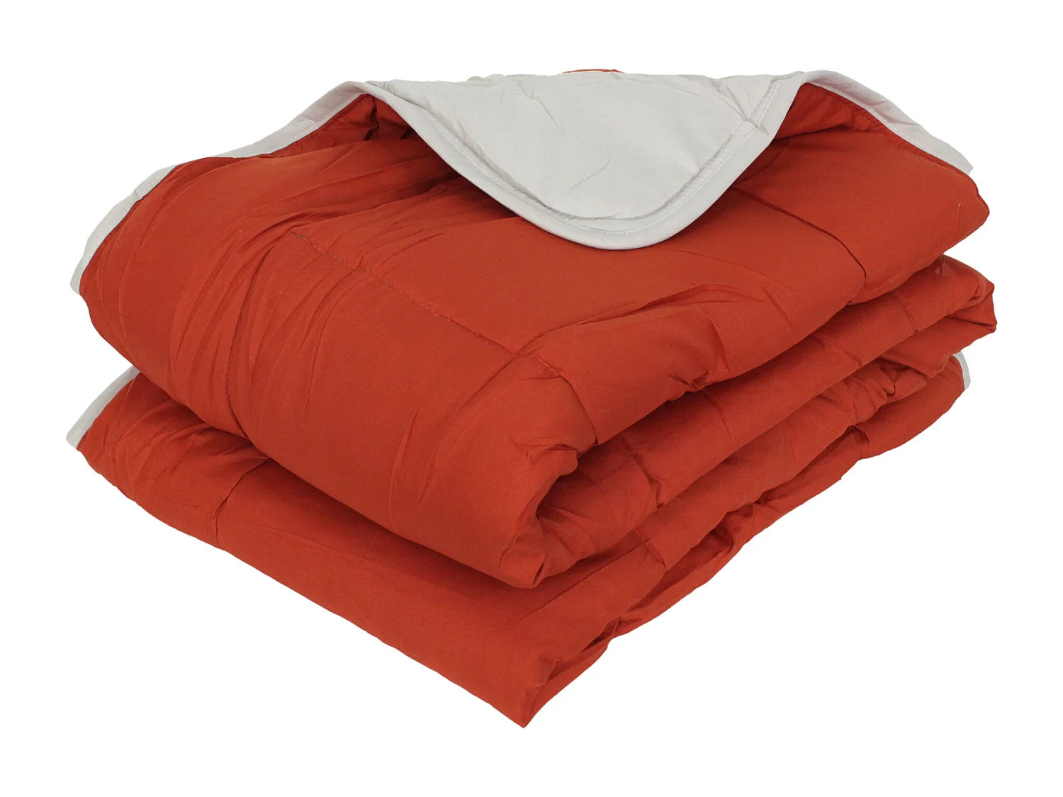 Couette été 140x200 cm COCOON BICOLORE Gingembre/Galet garnissage fibre polyester 200 g/m2