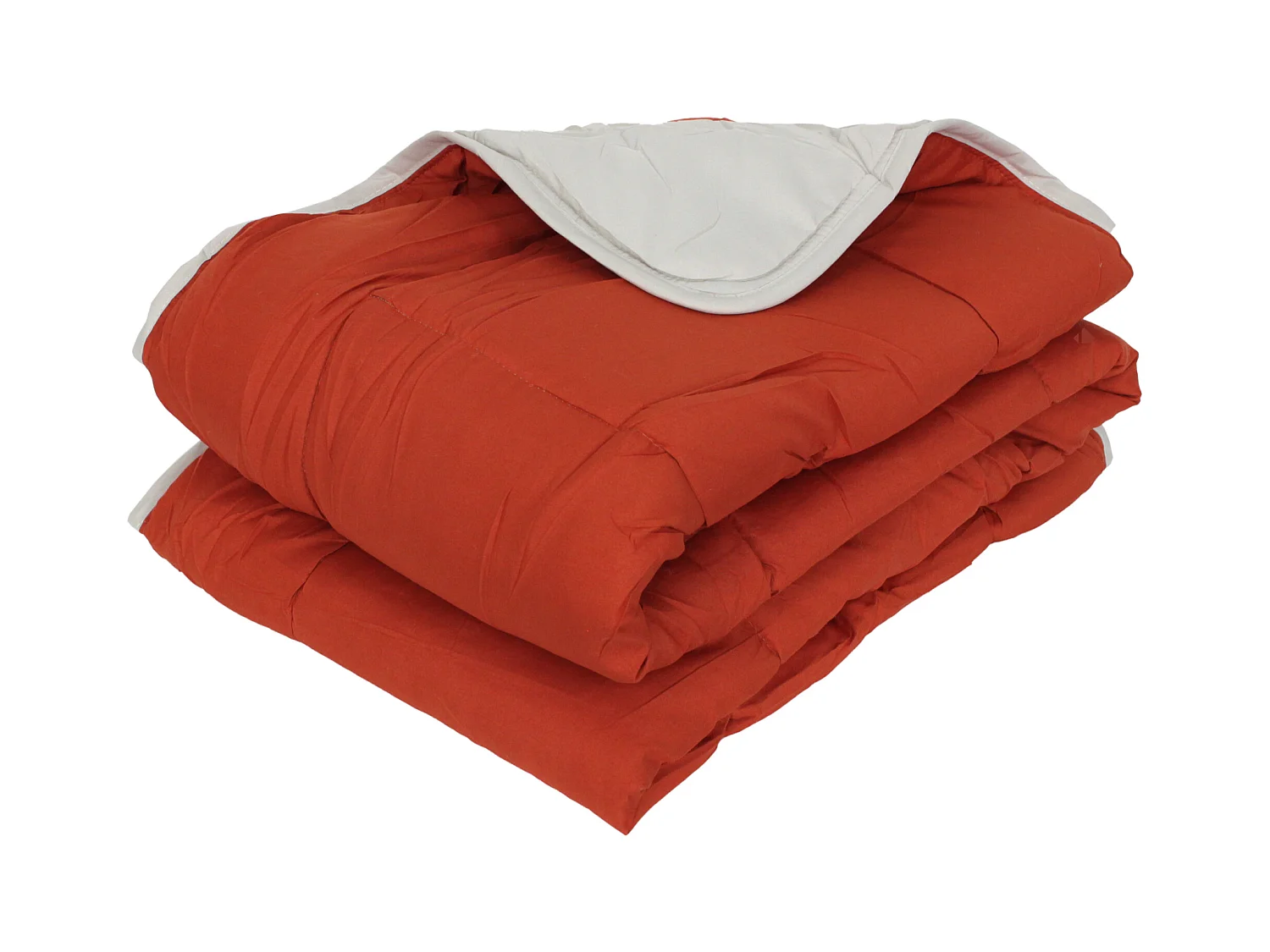 Couette été 260x240 cm COCOON BICOLORE Gingembre/Galet garnissage fibre polyester 200 g/m2