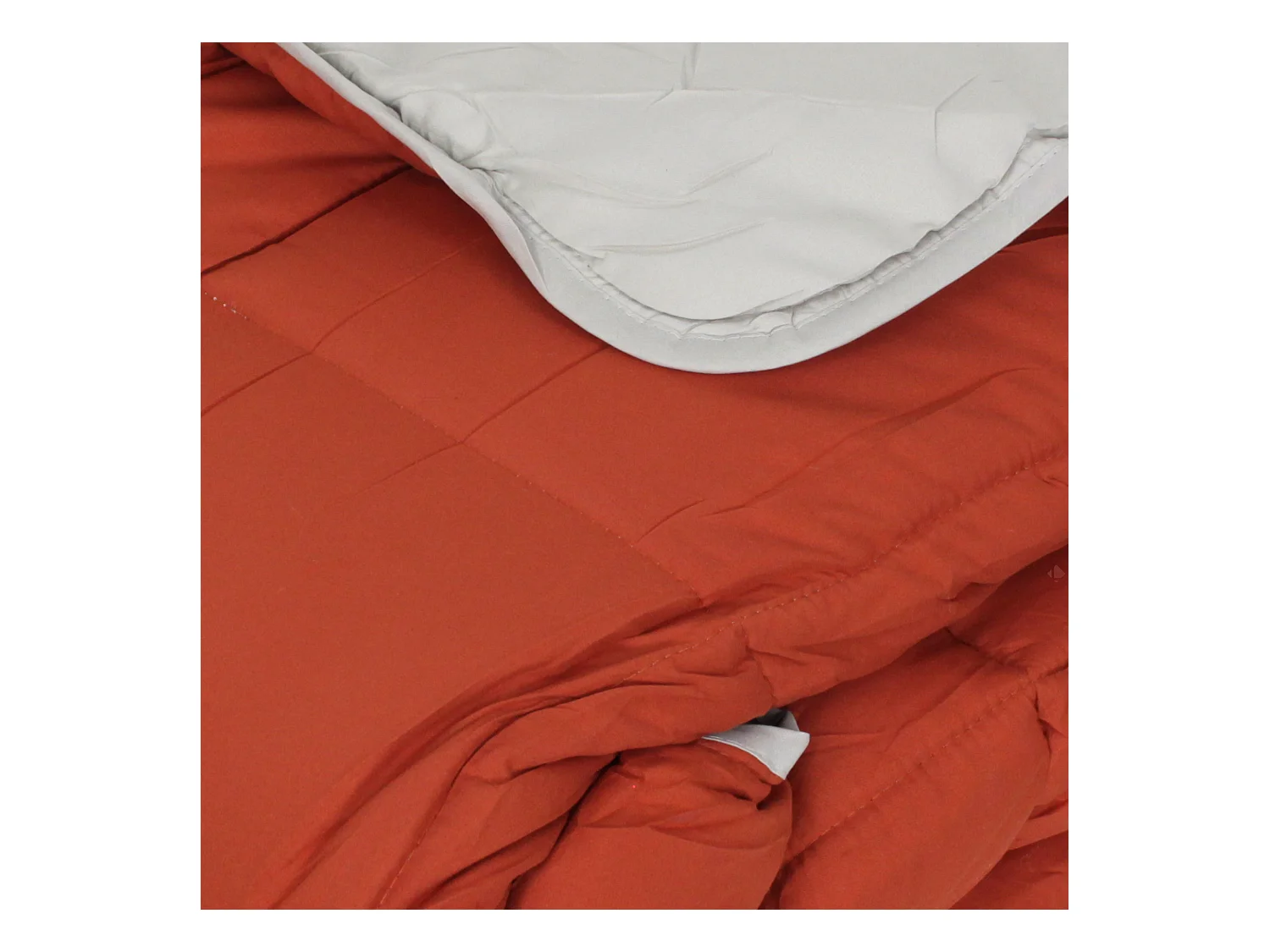 Couette été 260x240 cm COCOON BICOLORE Gingembre/Galet garnissage fibre polyester 200 g/m2