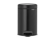 Poubelle pédale Newlcon noir mat V 3 L