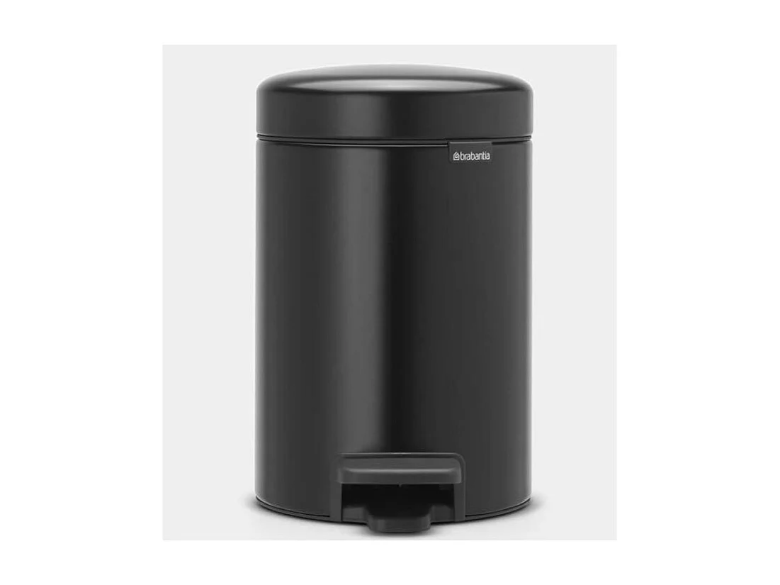 Poubelle pédale Newlcon noir mat V 3 L