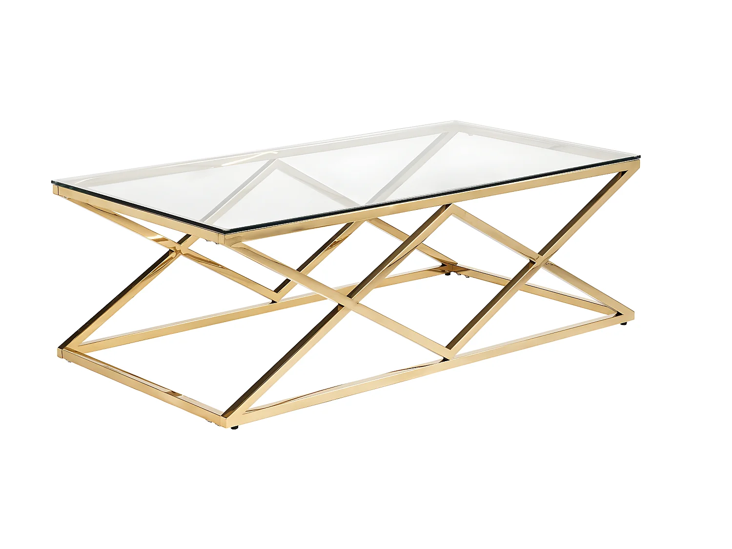 Sparset: Couchtisch - Goldfarben - CHARLOTTE + Teppich - Blau, Senfgelb & Grau - CAMDEN