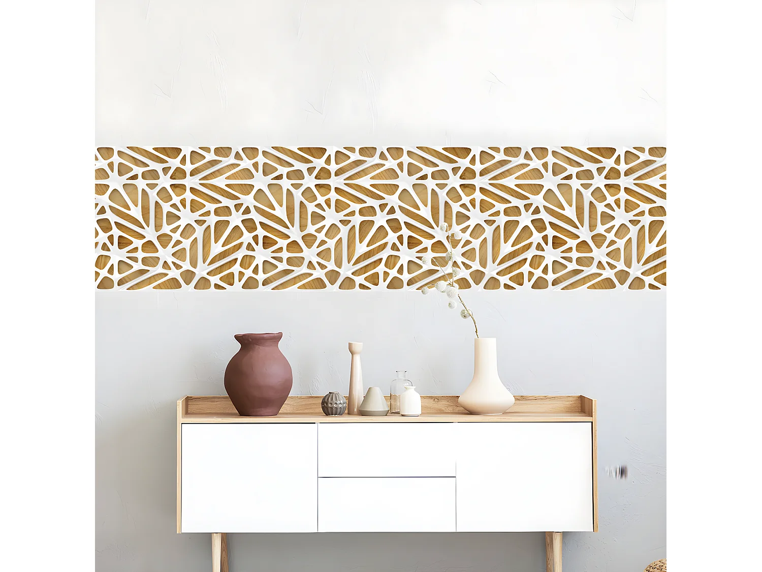 Sticker effet papier peint - BOIS DESIGN - 50x50cm