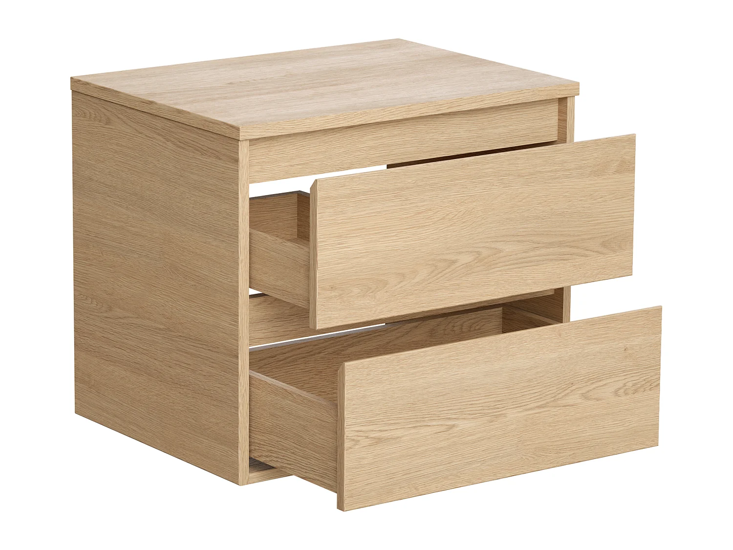 Mueble de baño flotante bajo lavabo con encimera - Chapado en roble - 60 cm - MILIPAM