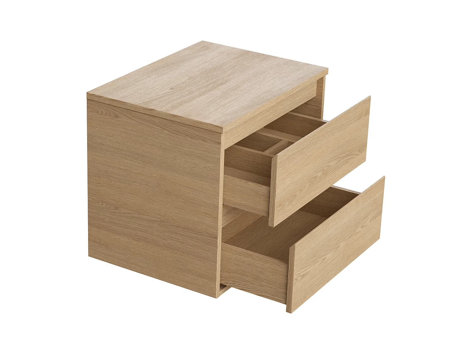 Mueble de baño flotante bajo lavabo con encimera - Chapado en roble - 60 cm - MILIPAM