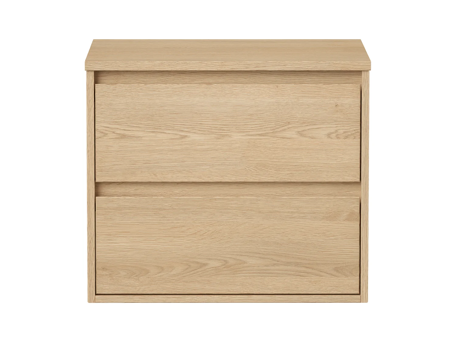 Mueble de baño flotante bajo lavabo con encimera - Chapado en roble - 60 cm - MILIPAM