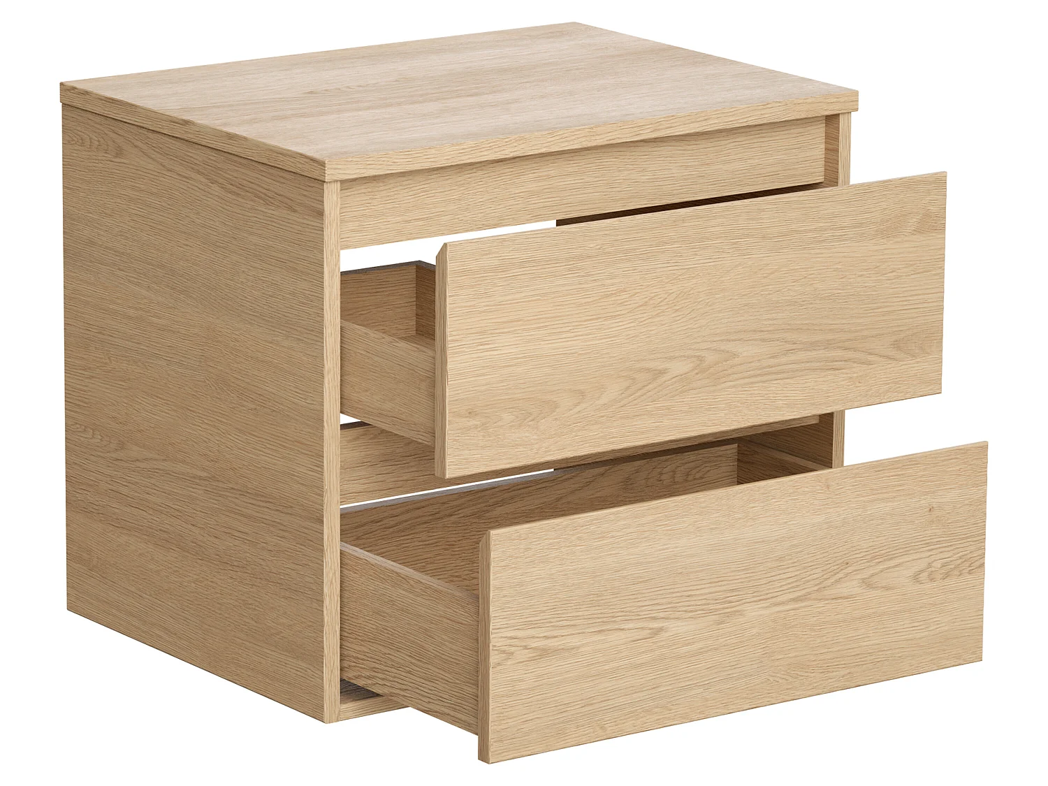 Meuble sous vasque suspendu avec planche - Placage chêne - 60 cm - MILIPAM