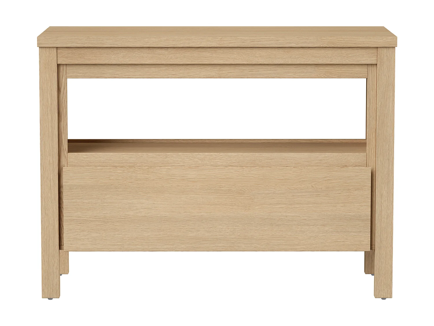 Wastafelmeubel met opbergvak en plank - 120 cm - Eikenfineer - COSMOTI