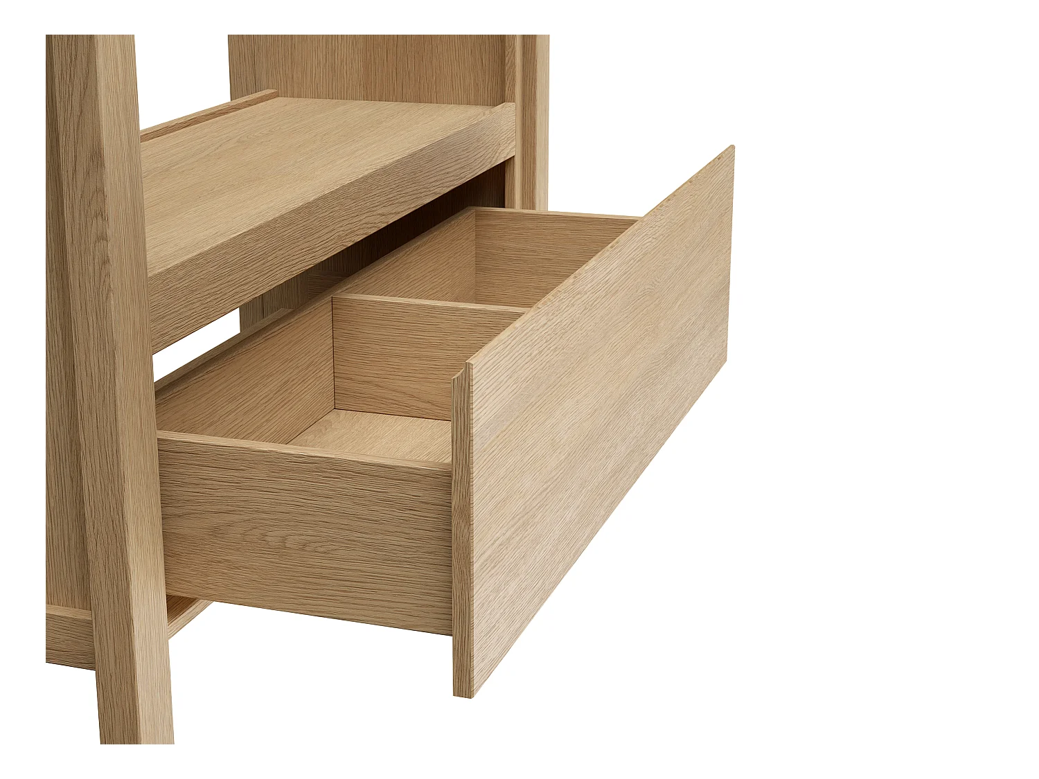Wastafelmeubel met opbergvak en plank - 120 cm - Eikenfineer - COSMOTI