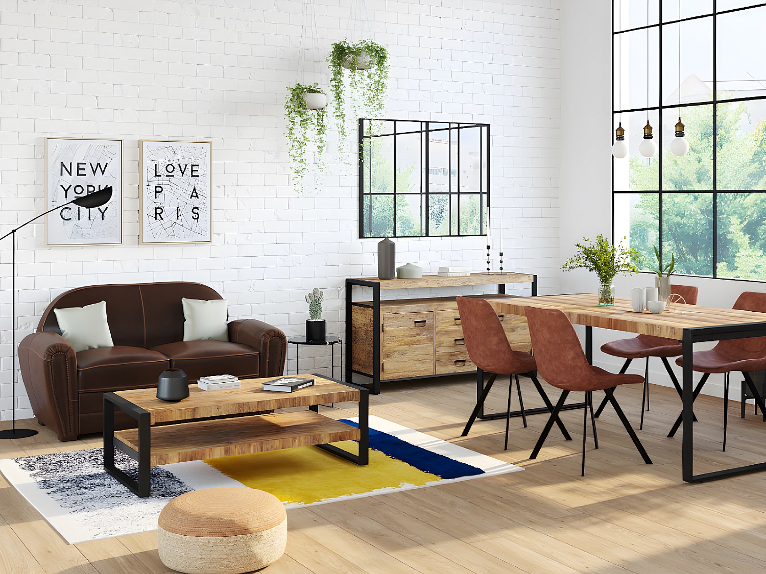 Ledersofa Vintage 2-Sitzer - Braun - BAUDOIN günstig online kaufen