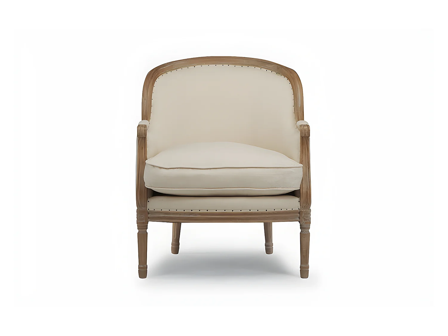 Sessel Barock - Stoff - Beige - ALIENOR