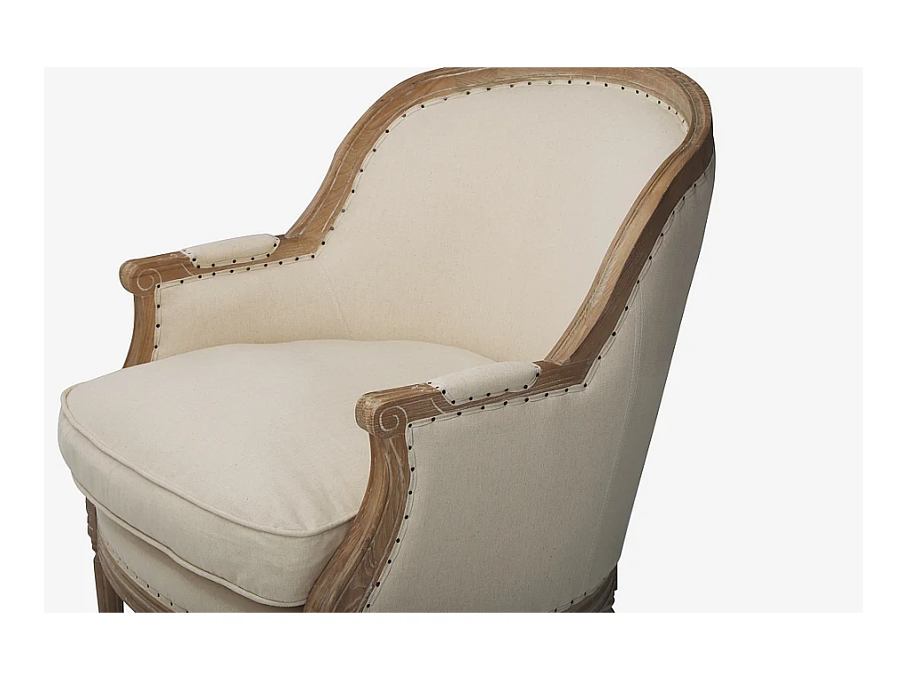 Sessel Barock - Stoff - Beige - ALIENOR