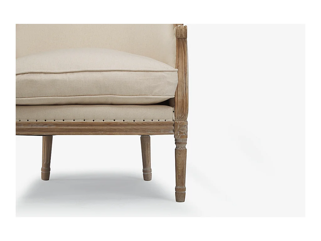 Sessel Barock - Stoff - Beige - ALIENOR