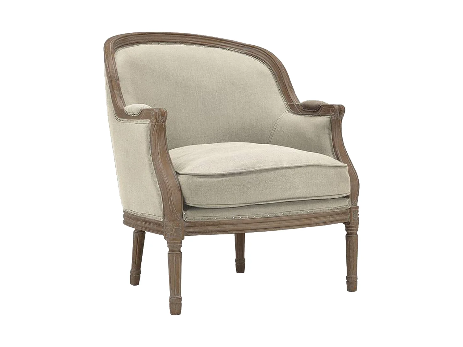 Sillón de lino ALIENOR - Beige