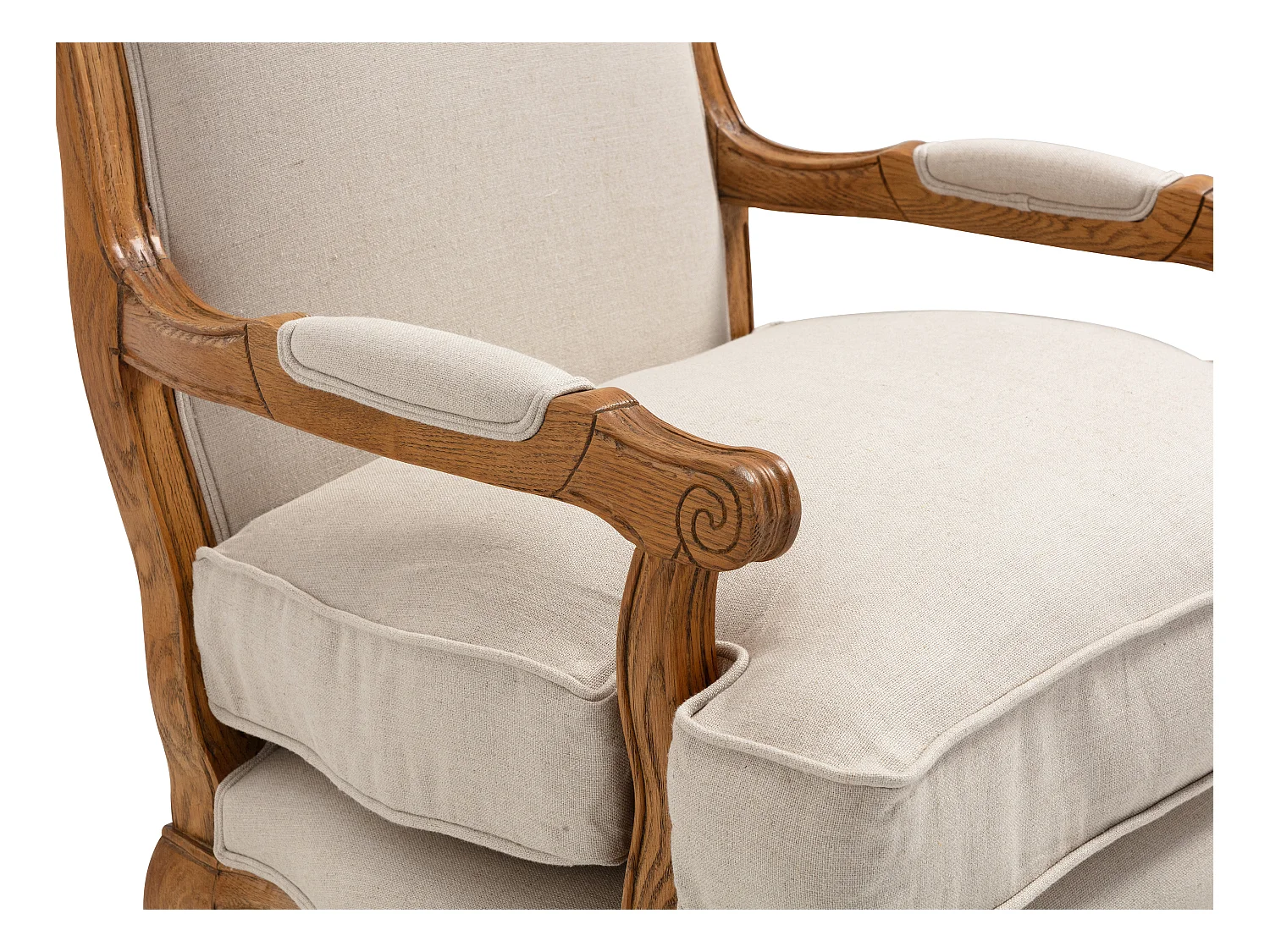 Fauteuil bergère en tissu MAHAUX - Beige