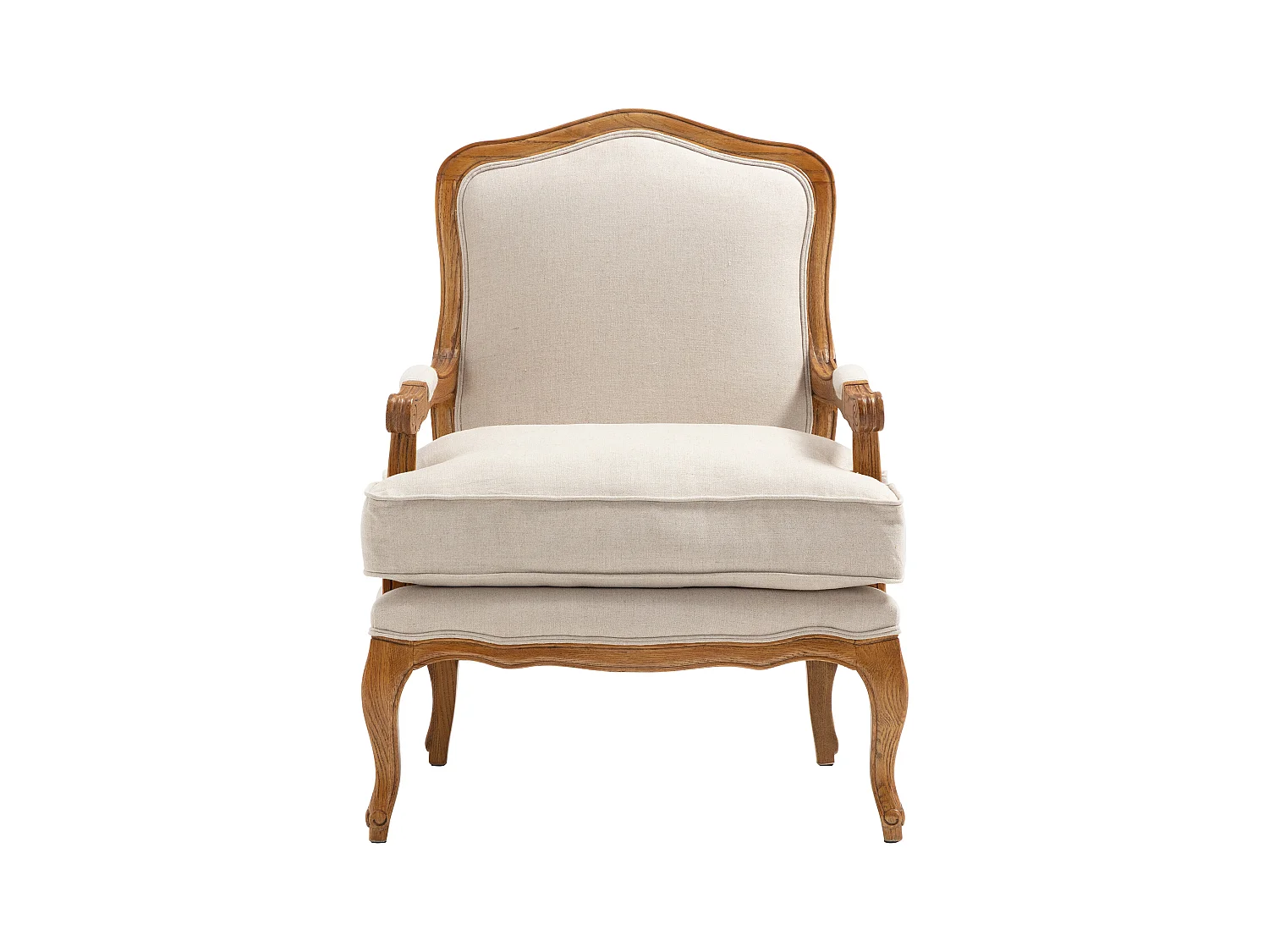 Fauteuil bergère en tissu MAHAUX - Beige