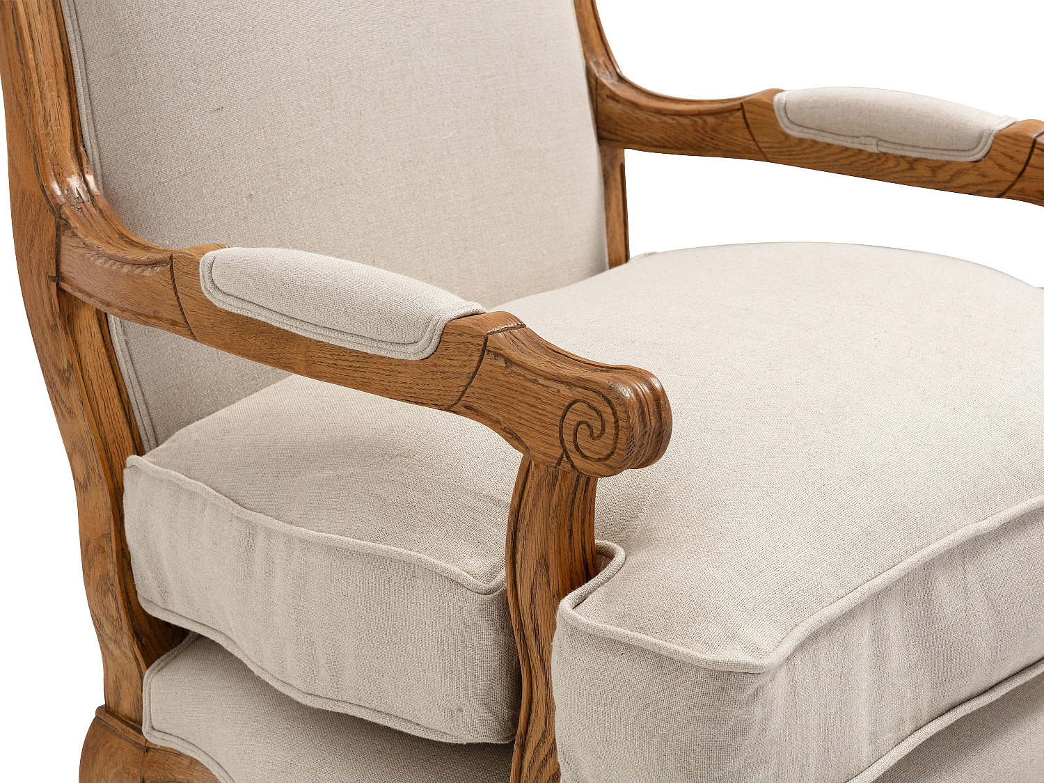 Fauteuil bergère en tissu MAHAUX - Beige