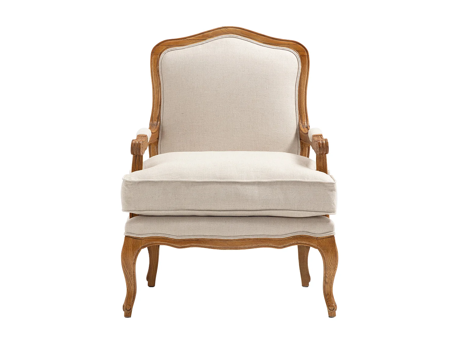 Fauteuil bergère en tissu MAHAUX - Beige