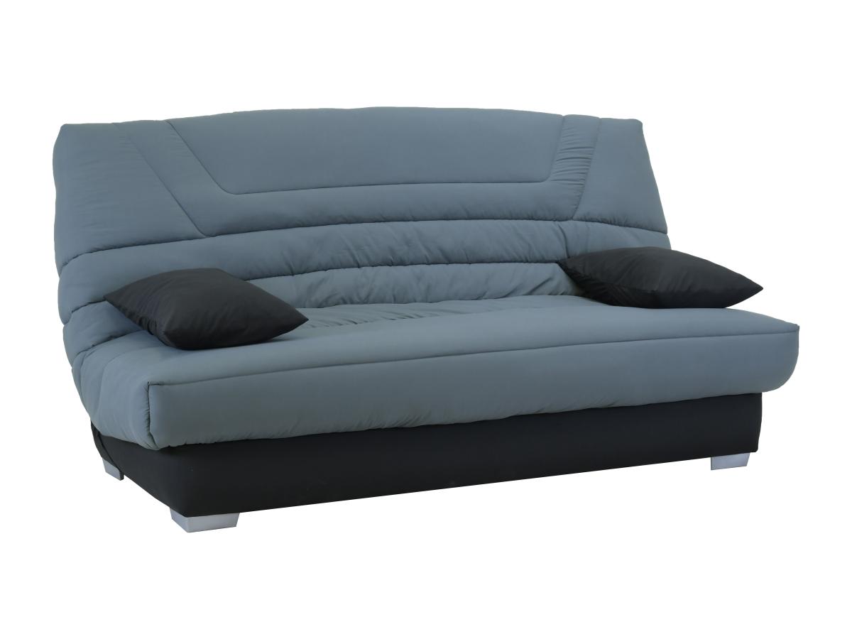 Schlafsofa Klappsofa + Matratze BULTEX - Microfaser - Schwarz & Grau - TULS günstig online kaufen