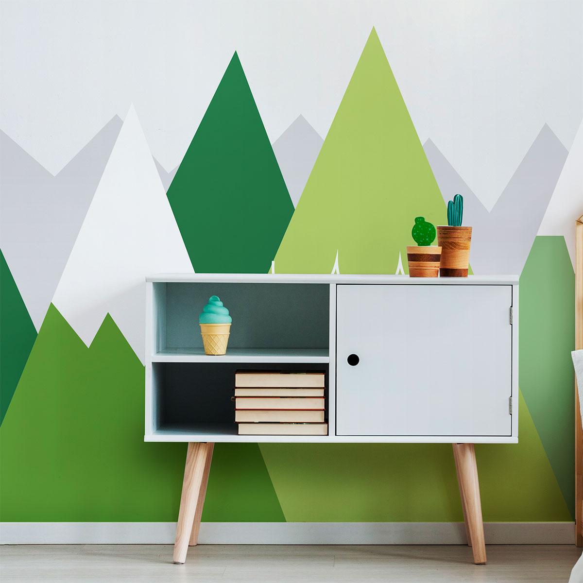 Stickers enfant montagnes scandinaves alika 120x180cm