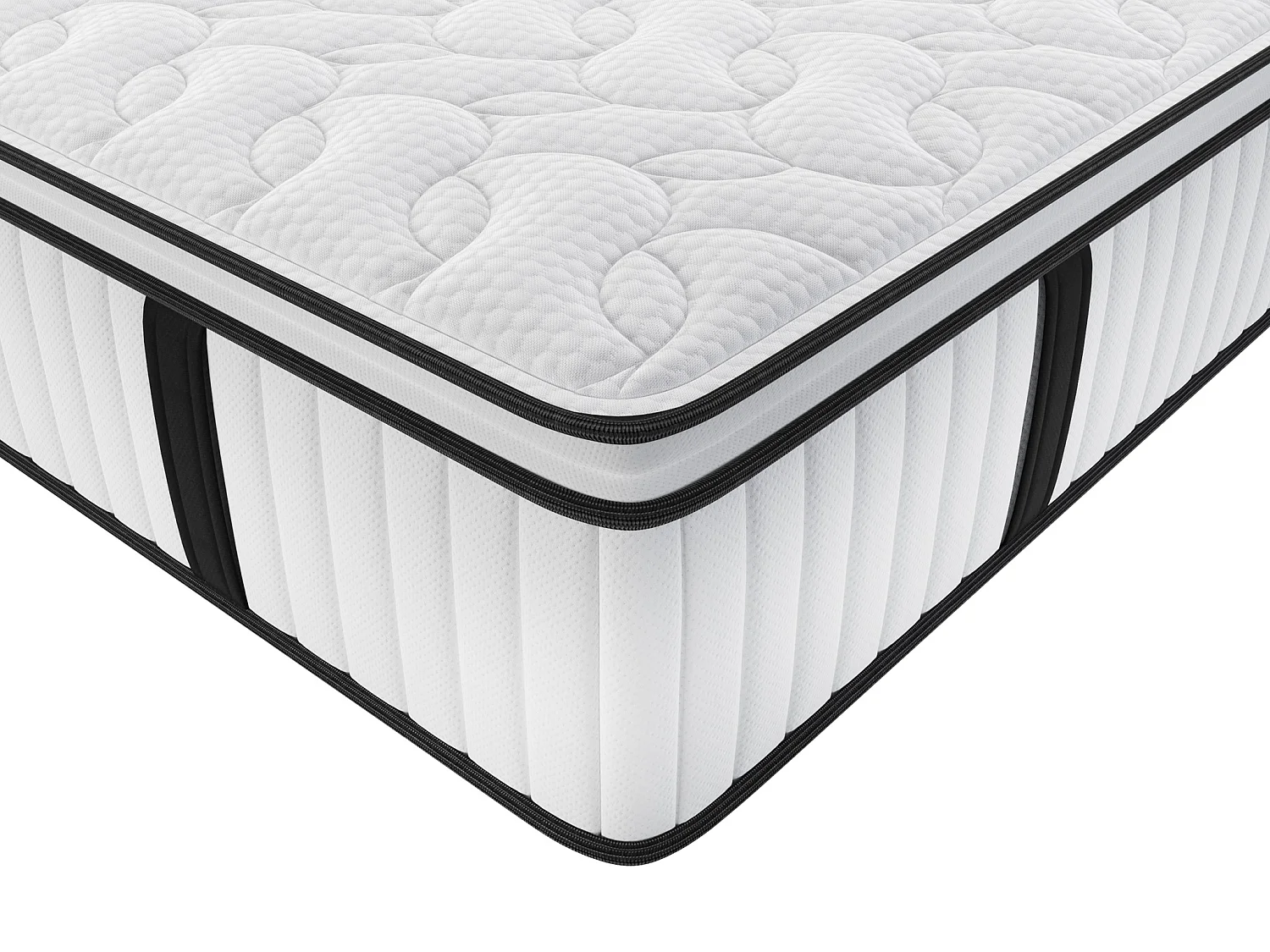 Matelas 140 x 190 cm anti-feu ressorts ensachés et surmatelas intégré ép.28cm - DELICE de YSMÉE HÔTEL