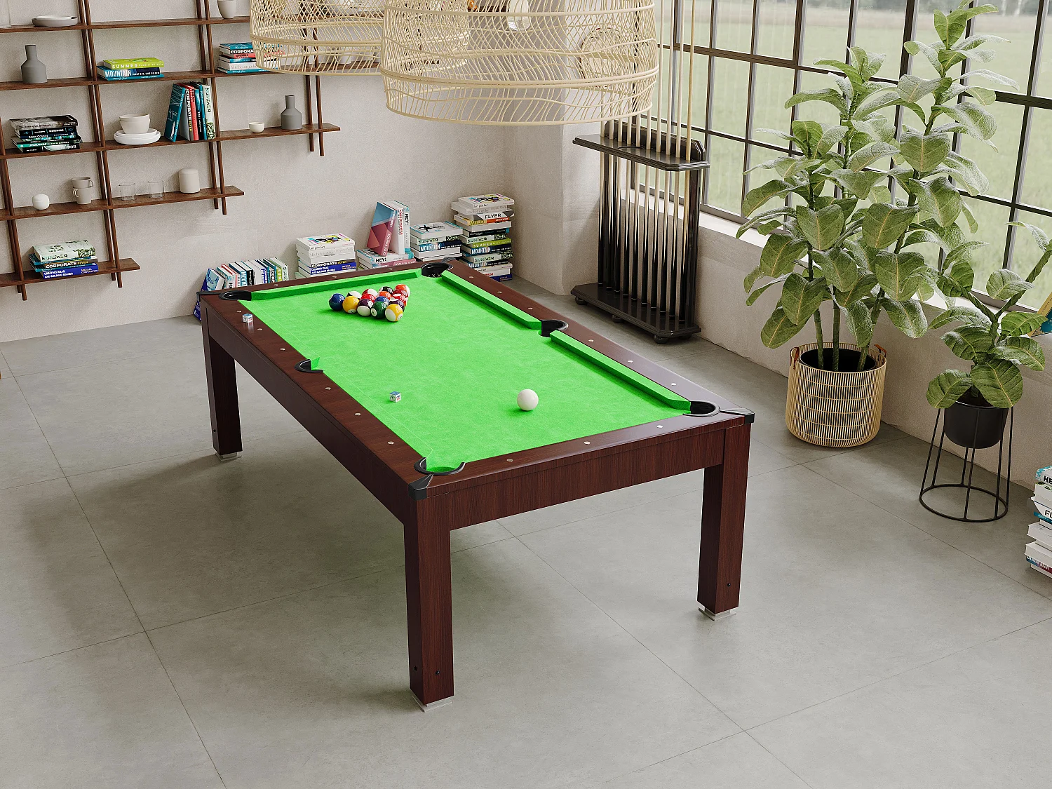 Table transformable - Billard IMPERIALE - Hauteur ajustable -  207 x 114 x 79 cm