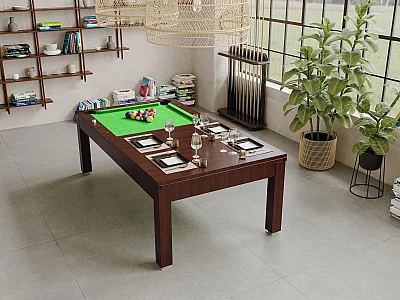 Multifunktionstisch Billard & Esstisch höhenverstellbar - 207 x 114 x 79 cm - IMPERIALE