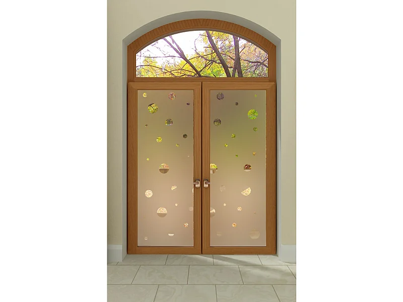 Film Fenêtre Anti Regard Occultant - PETITES BULLES - Stickers Autocollant Brise-Vue pour Vitre & Porte de Douche - 145x75cm