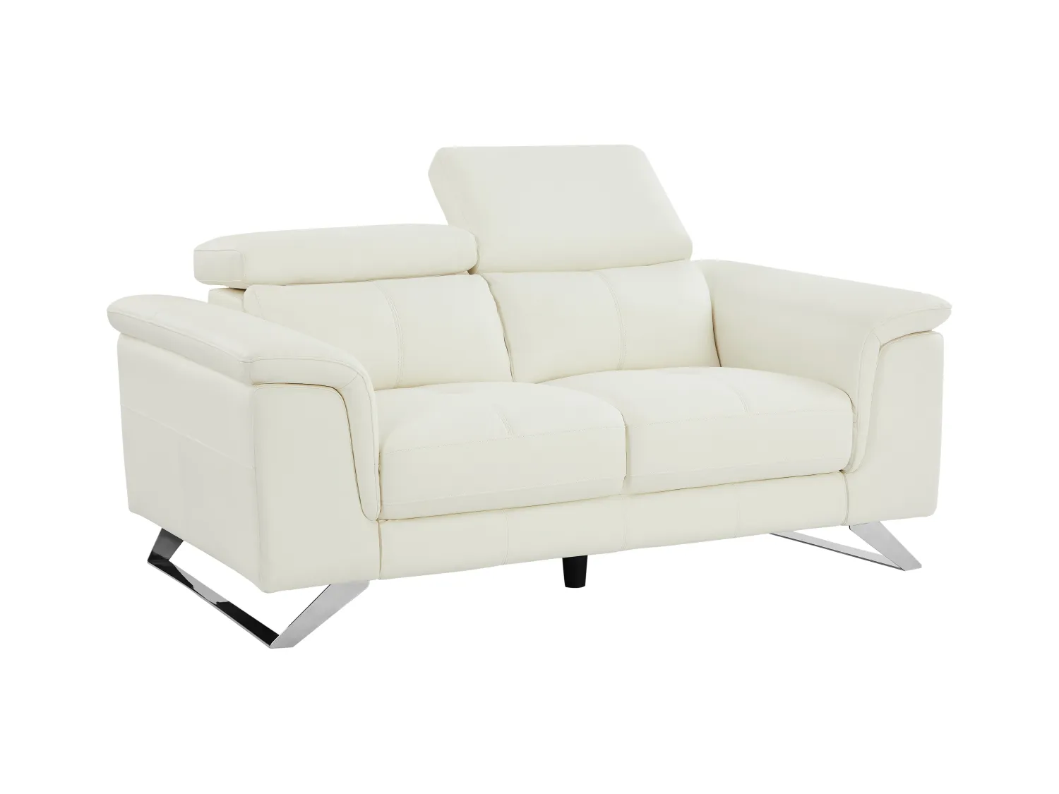 3 zits elektrische sofa met 2 plaatsen van witte koeienhuid BREYT II