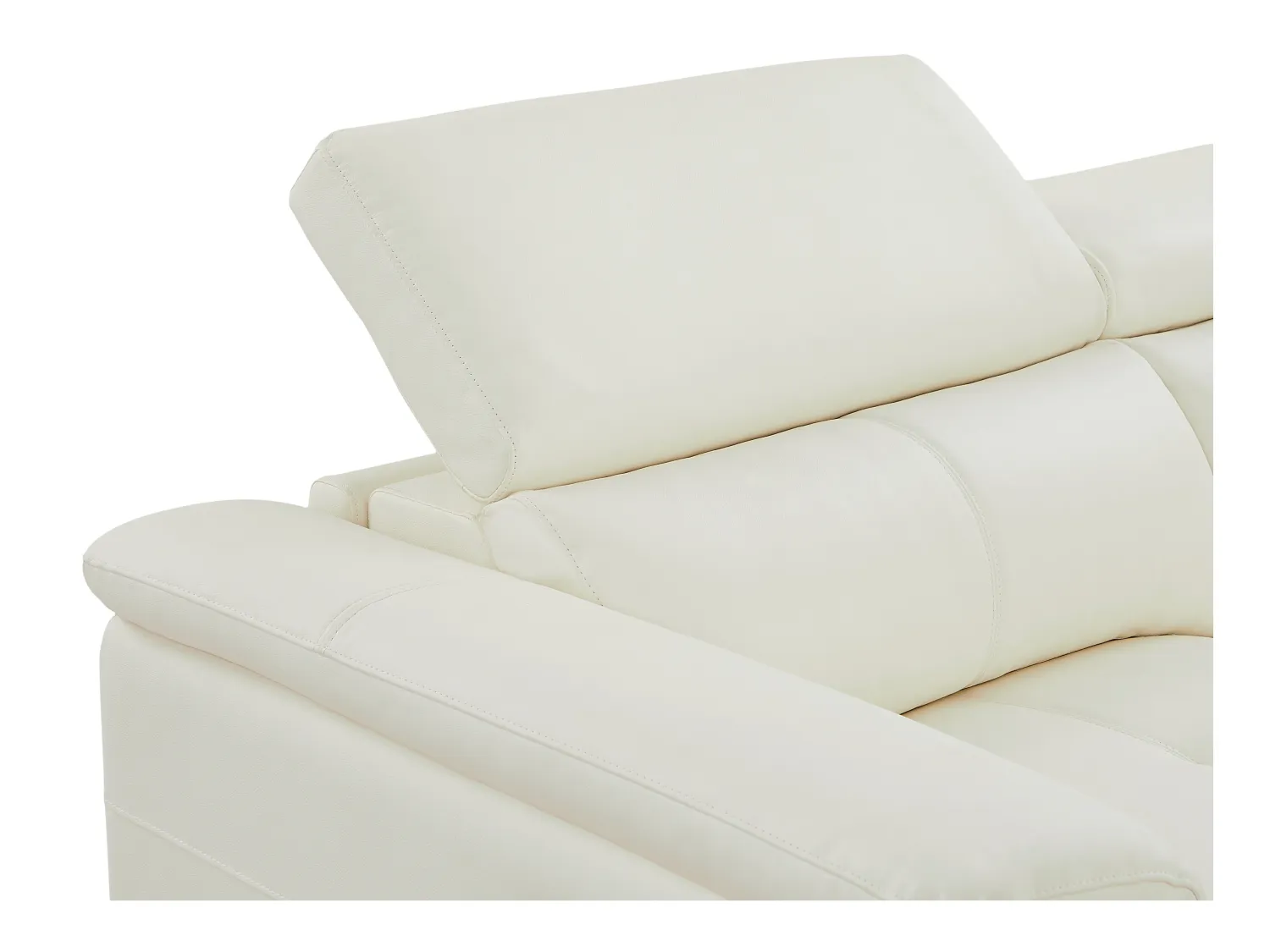 3 zits elektrische sofa met 2 plaatsen van witte koeienhuid BREYT II