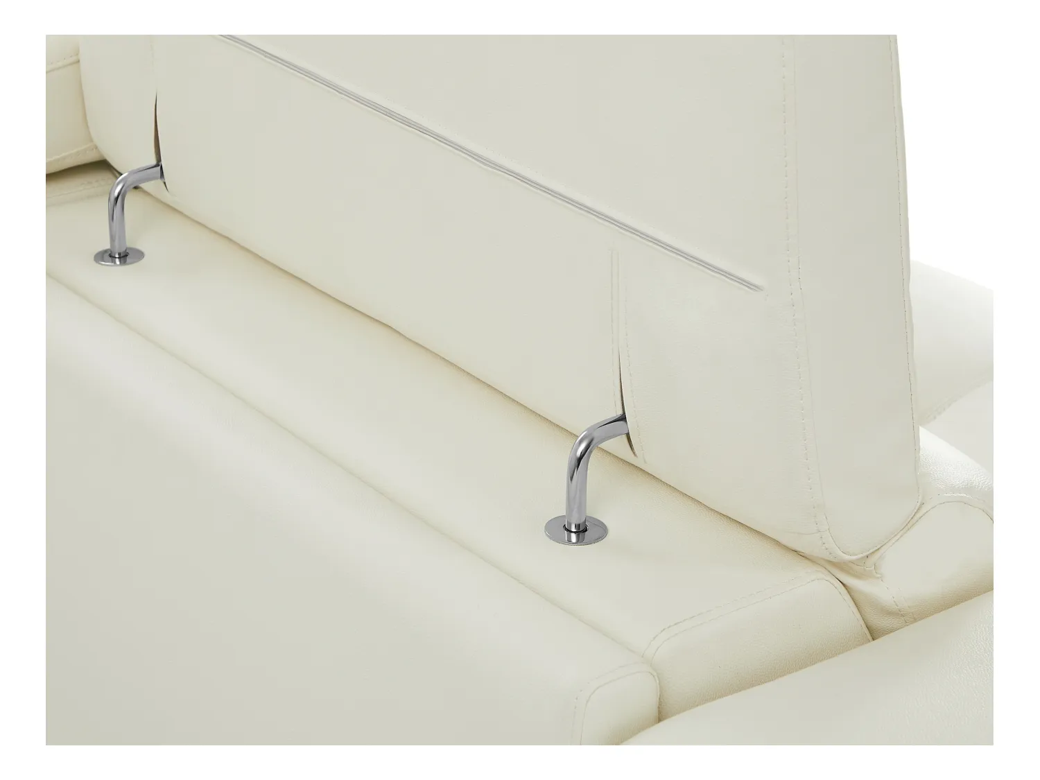3 zits elektrische sofa met 2 plaatsen van witte koeienhuid BREYT II