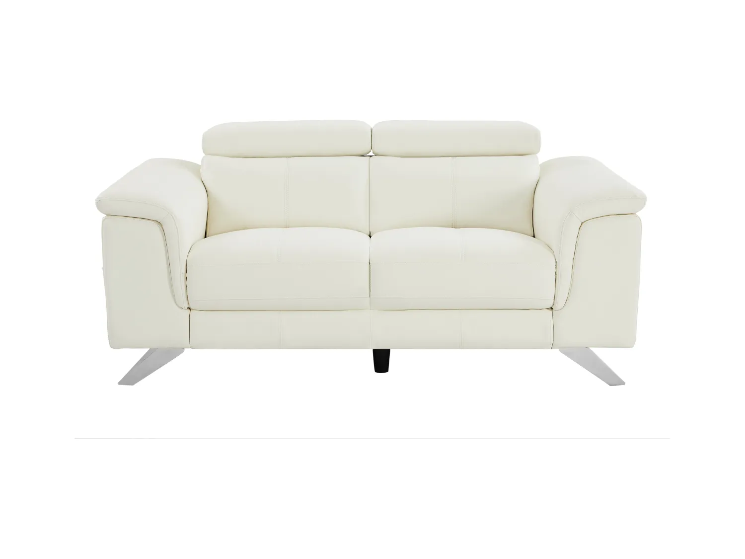 3 zits elektrische sofa met 2 plaatsen van witte koeienhuid BREYT II