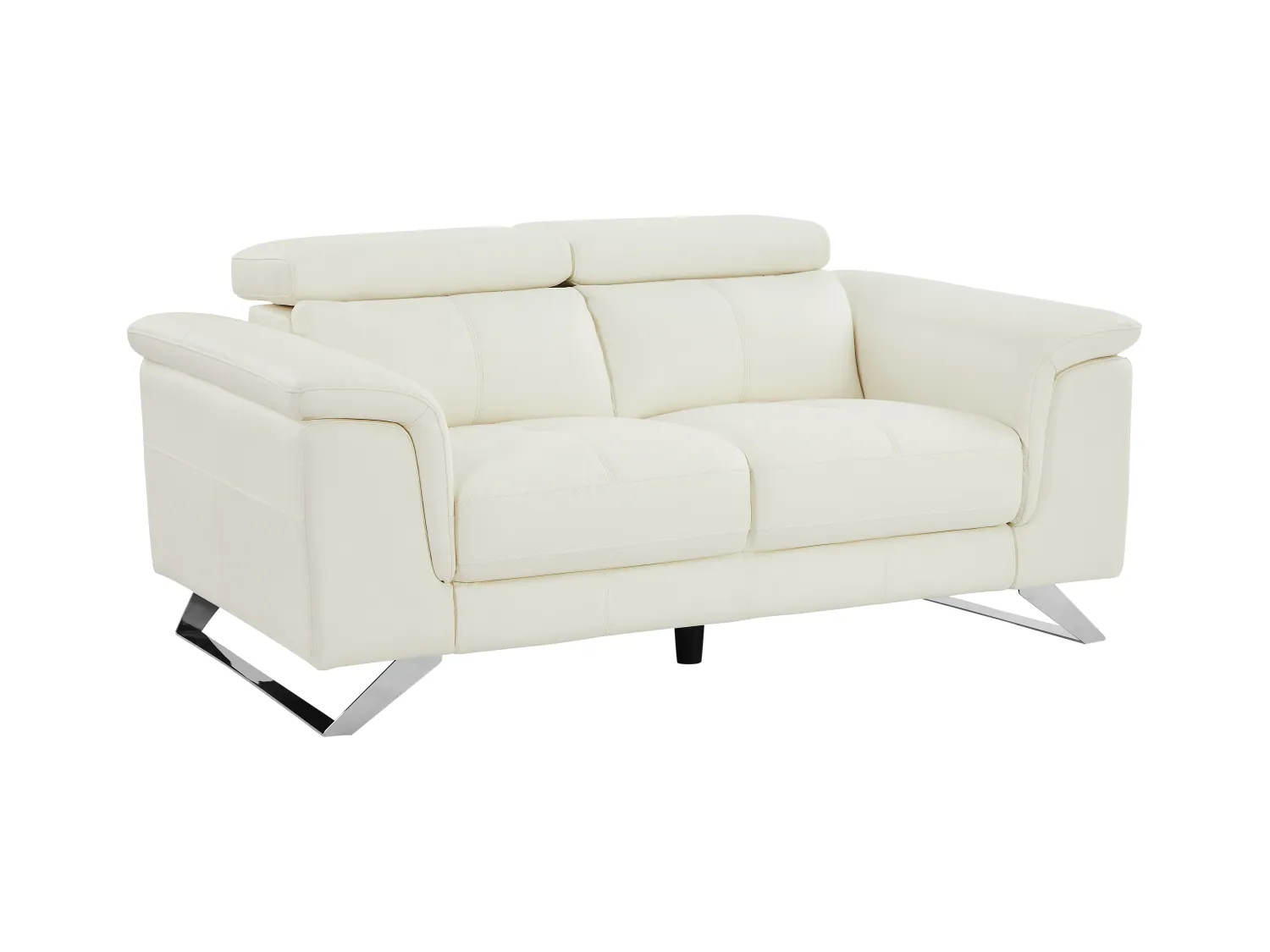 3 zits elektrische sofa met 2 plaatsen van witte koeienhuid BREYT II