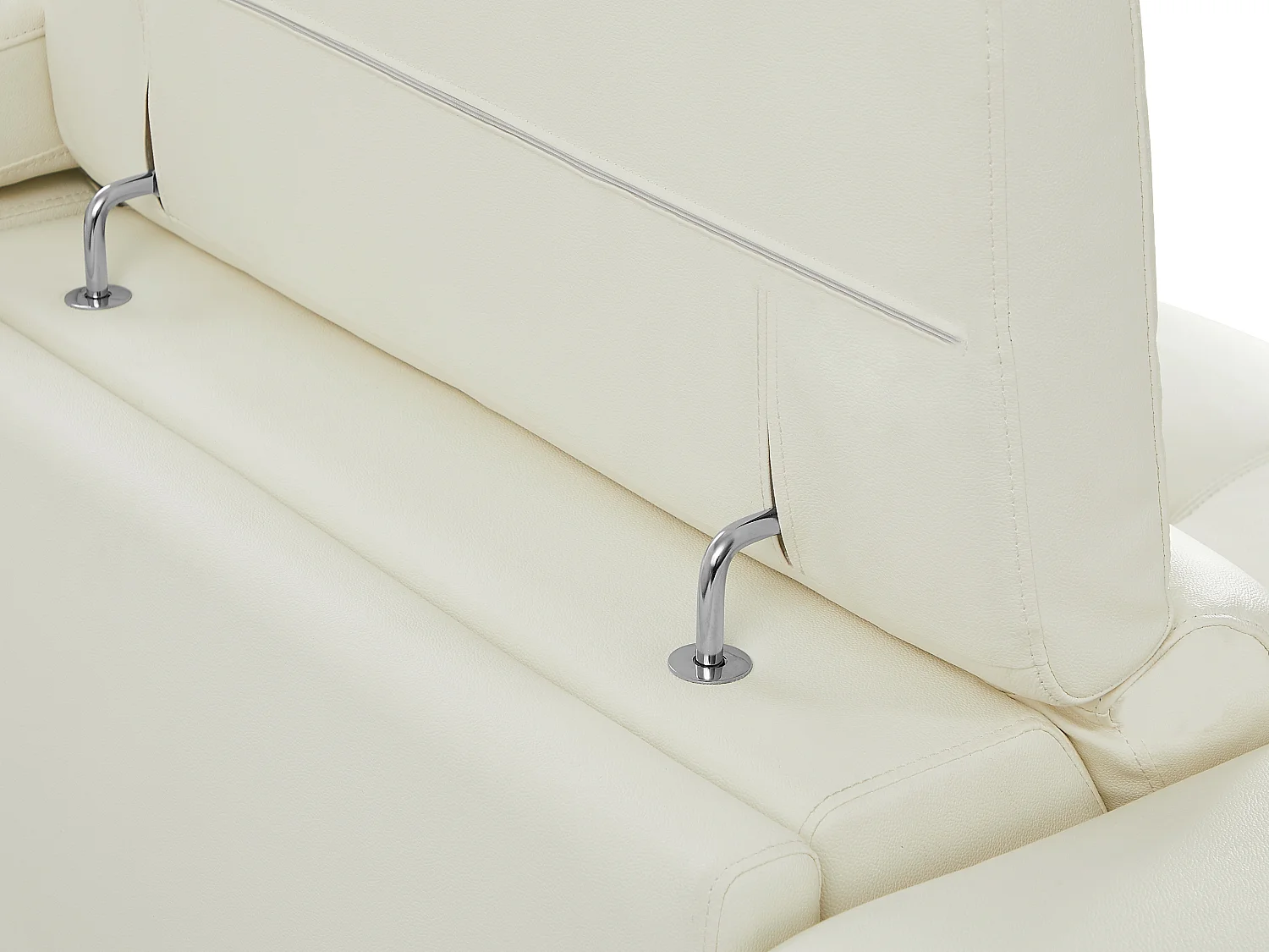 3 zits elektrische sofa met 2 plaatsen van witte koeienhuid BREYT II