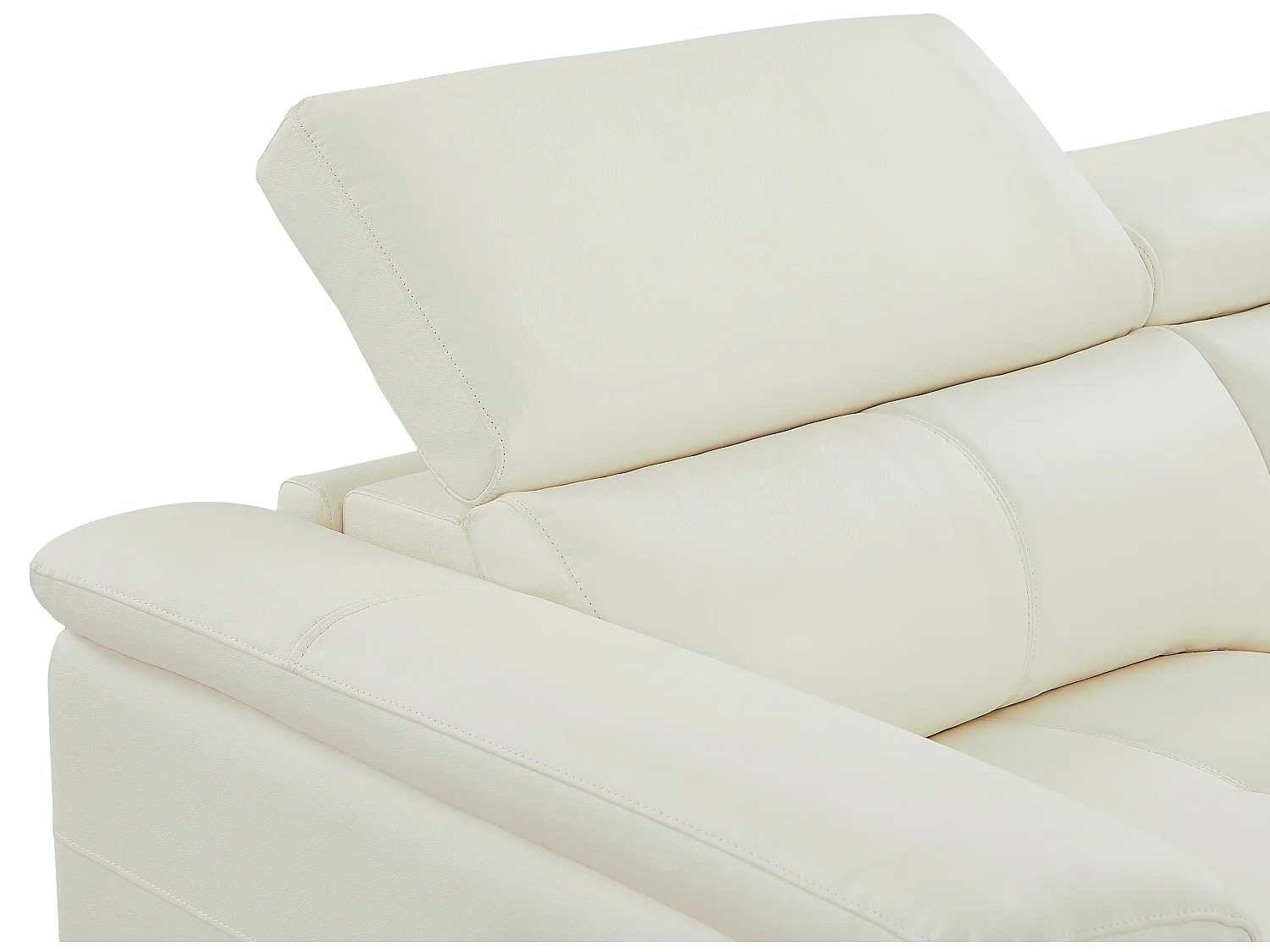 3 zits elektrische sofa met 2 plaatsen van witte koeienhuid BREYT II