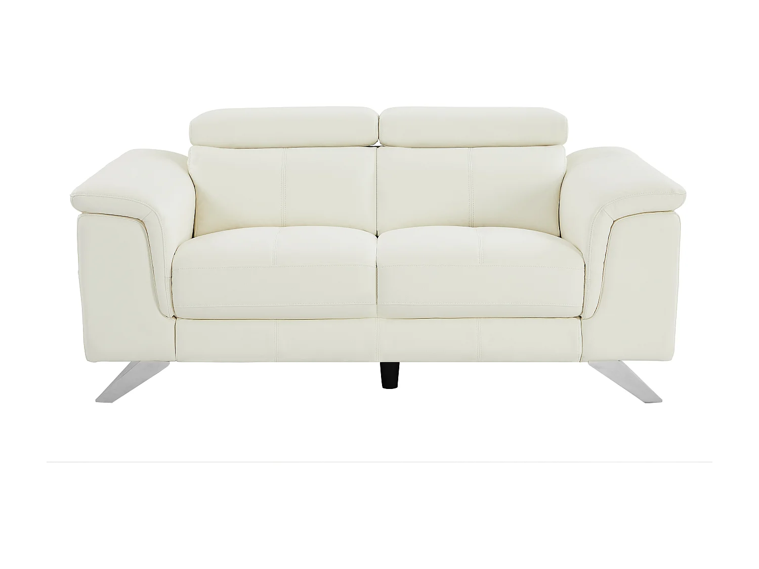 3 zits elektrische sofa met 2 plaatsen van witte koeienhuid BREYT II