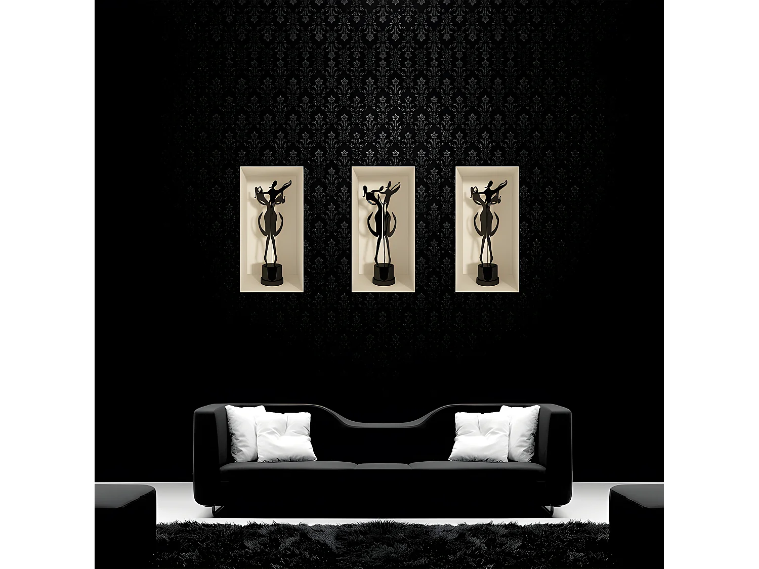 Sticker effet 3D figures 60 x 90 cm