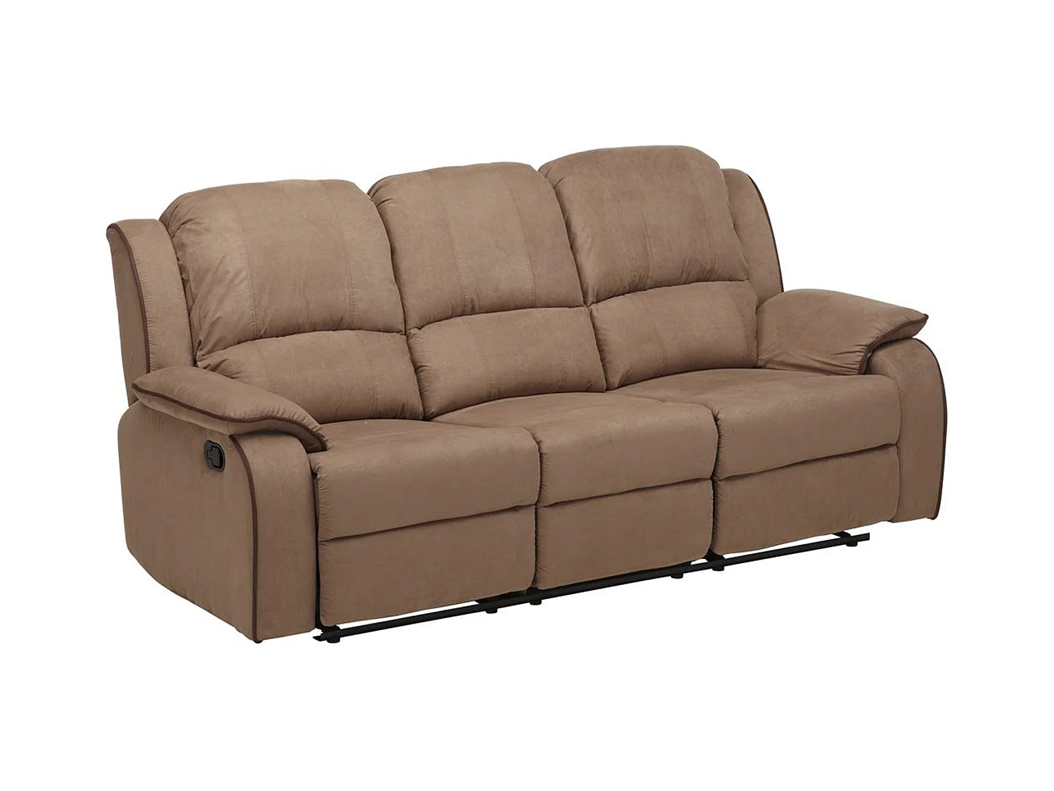 Canapé 3 places relax en microfibre HERNANI - Taupe
