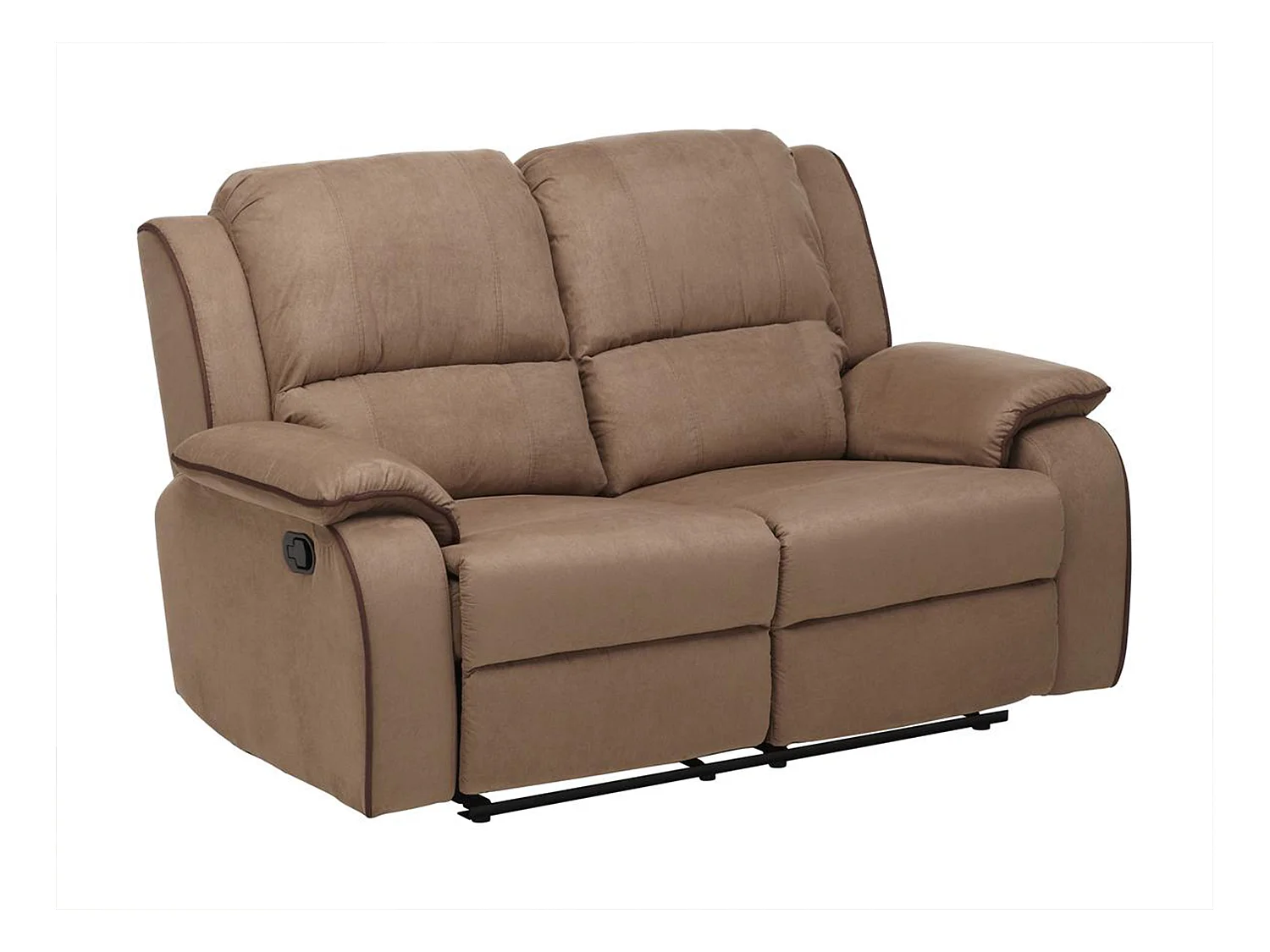 Canapé 2 places relax en microfibre HERNANI - Taupe