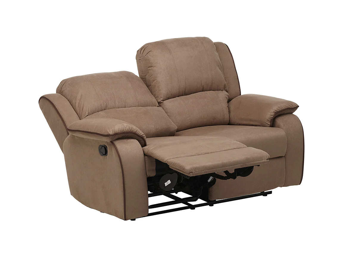 Relaxsofa 2-Sitzer - Microfaser - Taupe - HERNANI