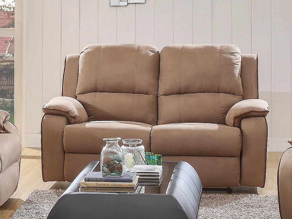 Relaxsofa 2-Sitzer - Microfaser - Taupe - HERNANI