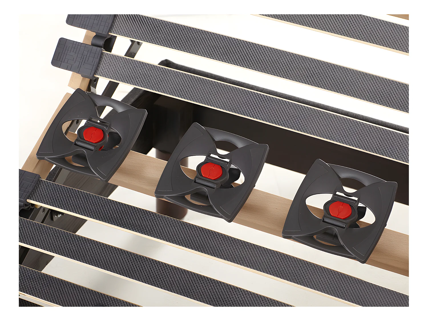 Relaxbett elektrisch - Matratzen mit Memory Schaum - Stoff - anthrazit - THESEE von NATUREA - 2 x 80 x 200 cm