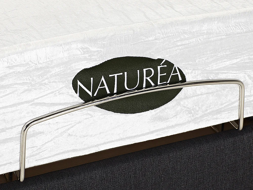 Elektrische ontspanningsset met vormgeheugen en antraciet stof THESEE van NATUREA - 2 x 80 x 200 cm