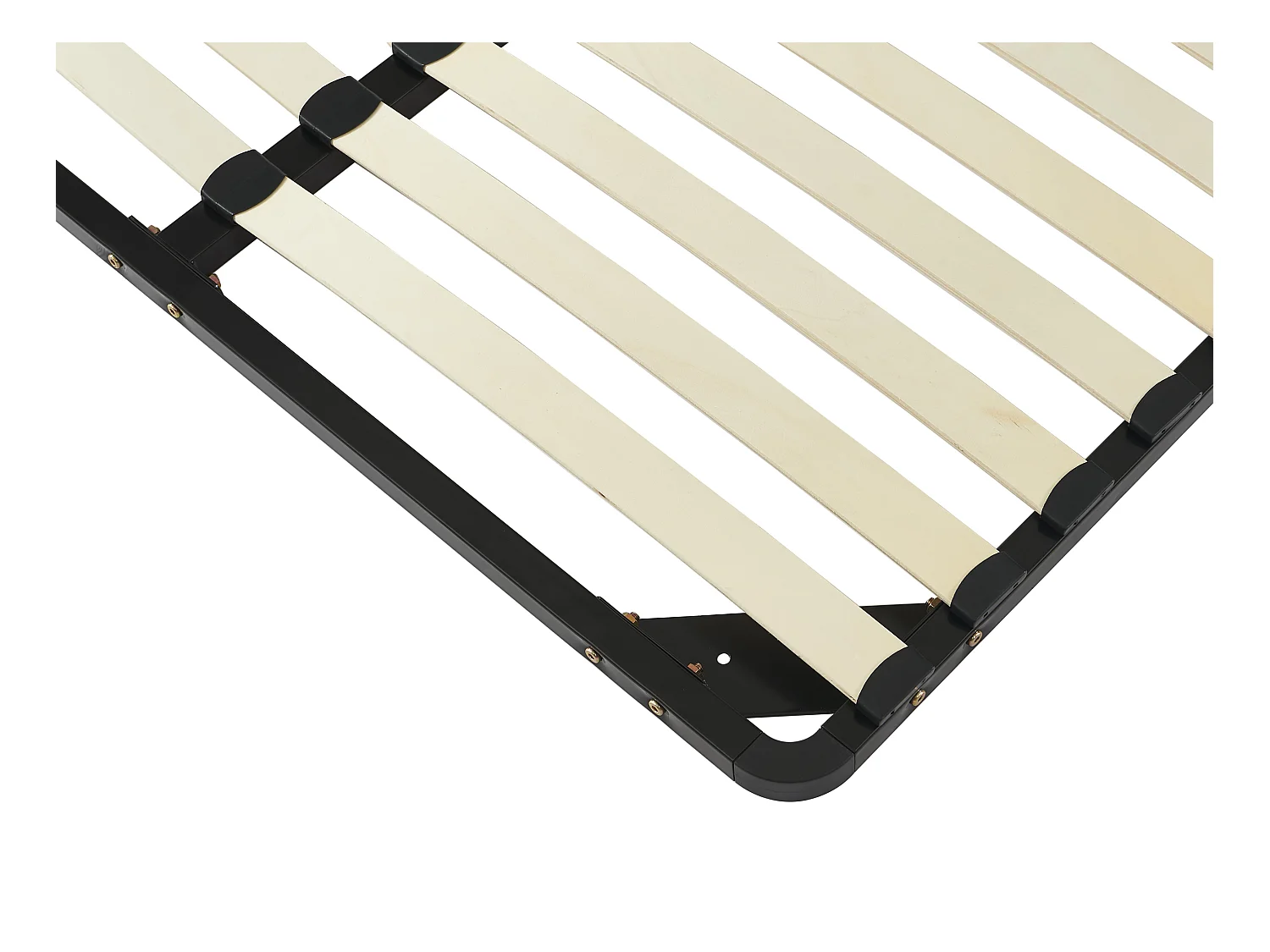 Rammemaierbutt med 120 x 190 cm - ribbet sengeramme 2 x 19 ribbeftes - 120 x 190 cm - Med bein - Svart - KALISTA fra YSMÉE