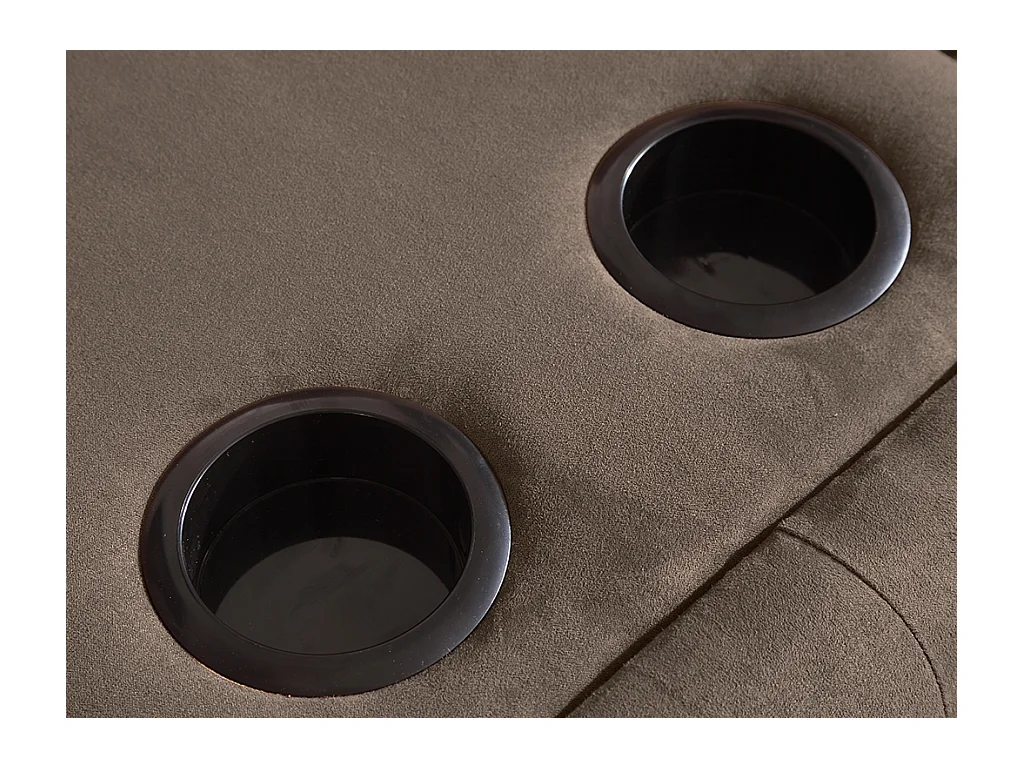 Sofá cama 3 plazas clic-clac DEVONSHIRE de microfibra - Marrón