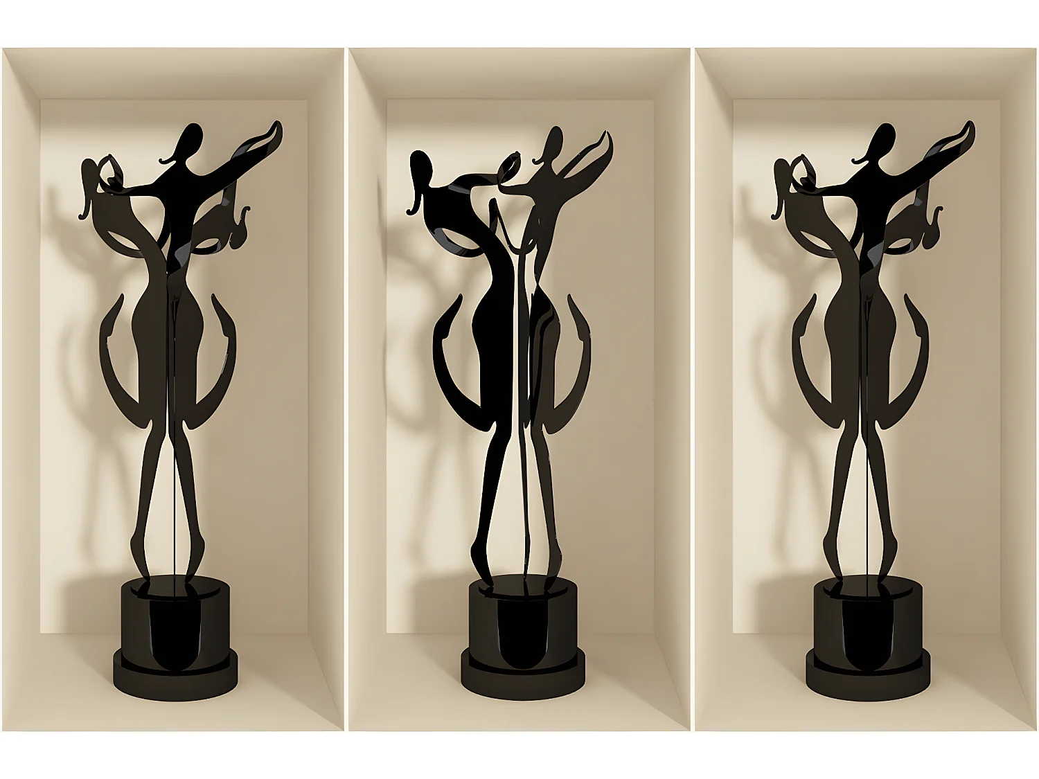 Sticker effet 3D figures 80 x 120 cm