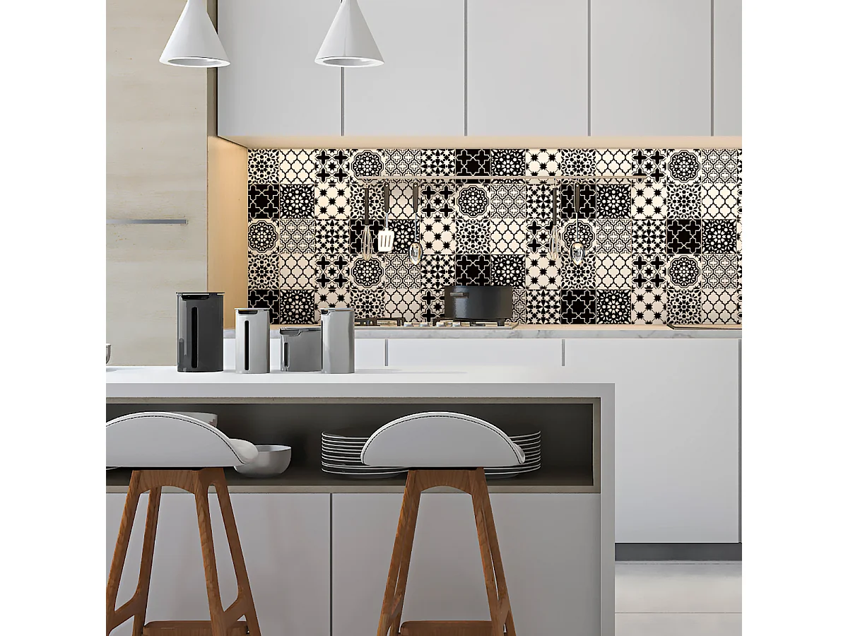 Autocollants Pour Carrelage De Salle De Bain Et De Cuisine Lot De 20 10 X 10 Cm Decoration Murale En Mosaique Pvc Impermeable Style Ciment 98632544