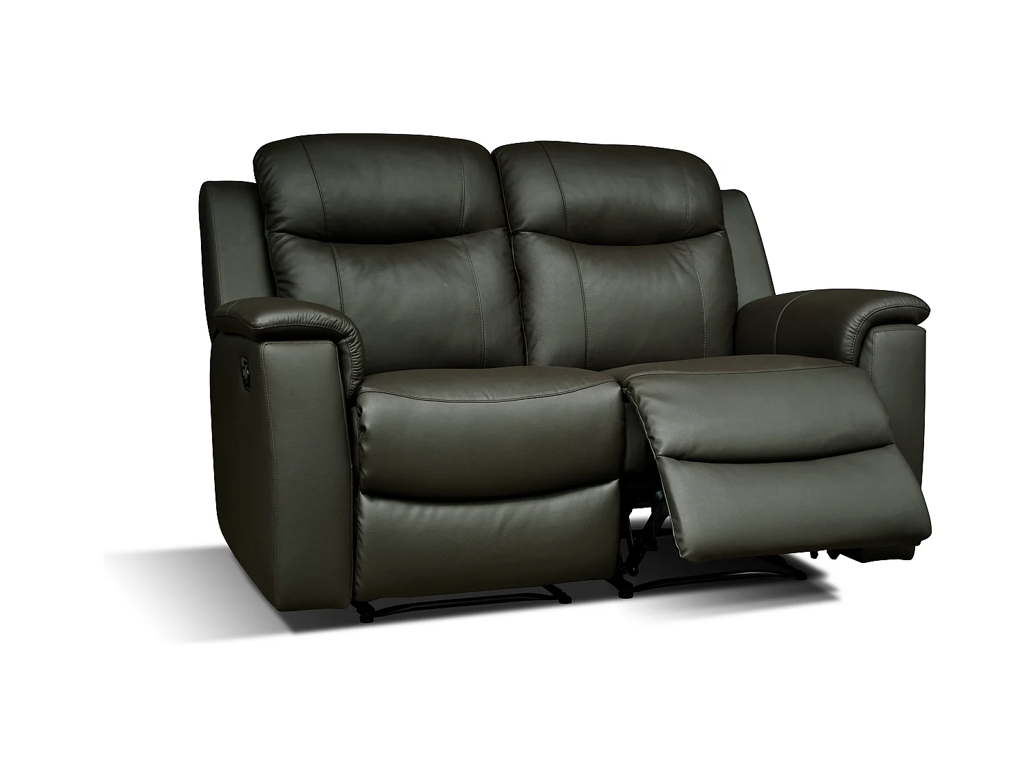 Ledergarnitur Relax 3+2+1 - Schwarz - EVASION